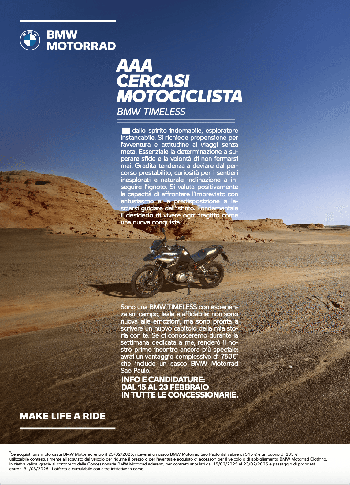 BMW Second Hand — annuncio stampa 'AAA Cercasi'