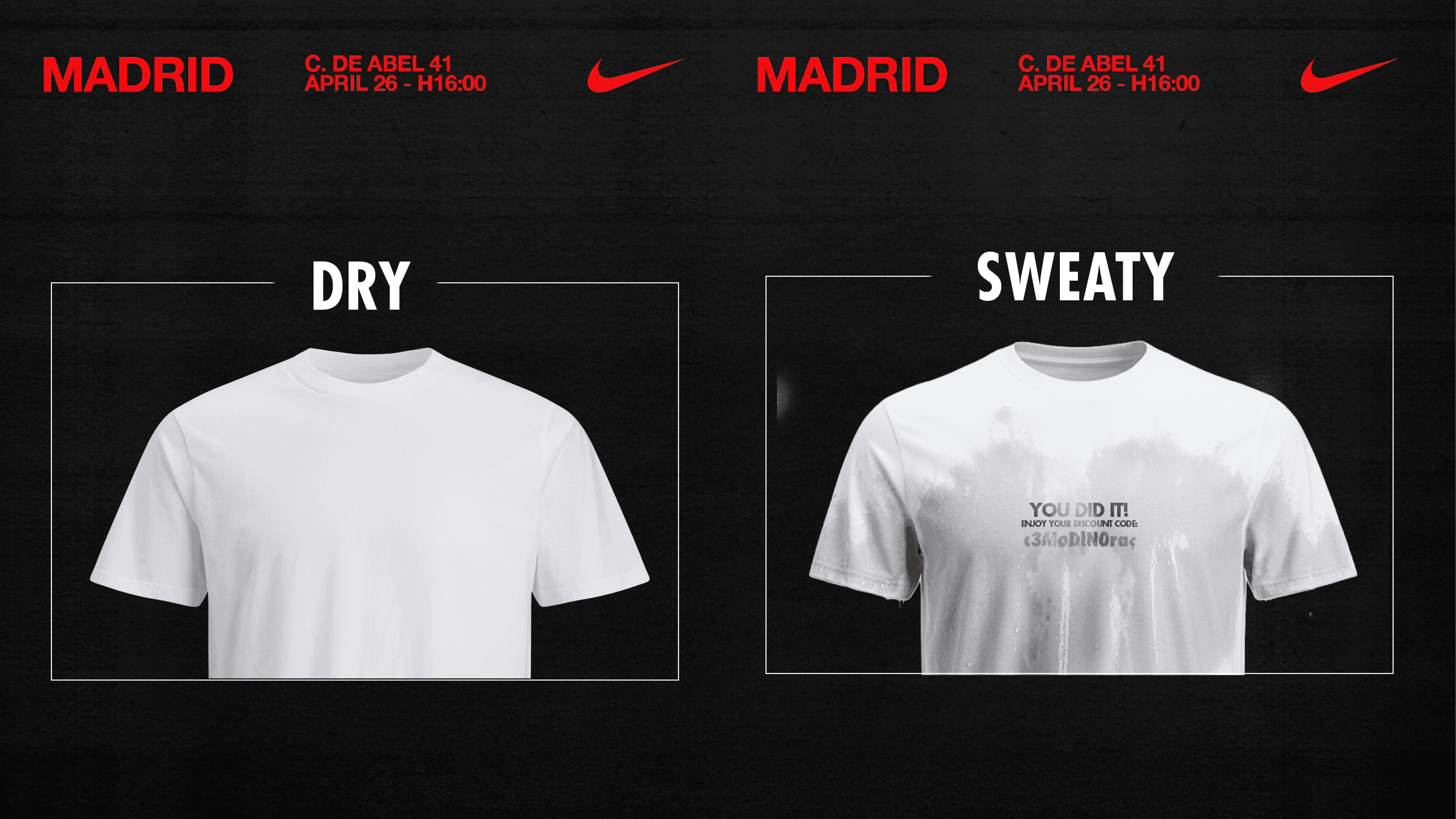 T-shirt sweat-activated: YOU DID IT