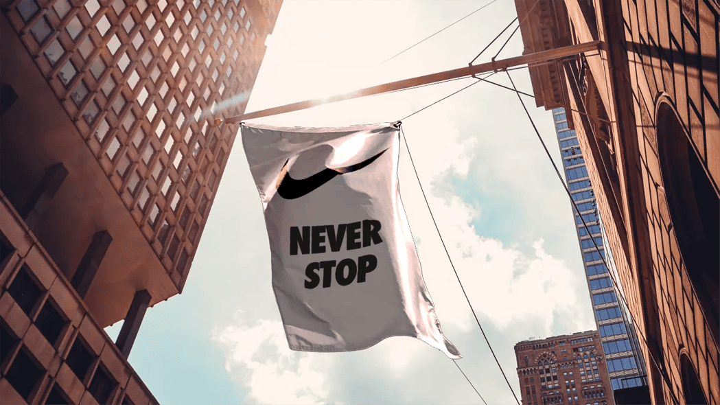 Never Stop — bandiera
