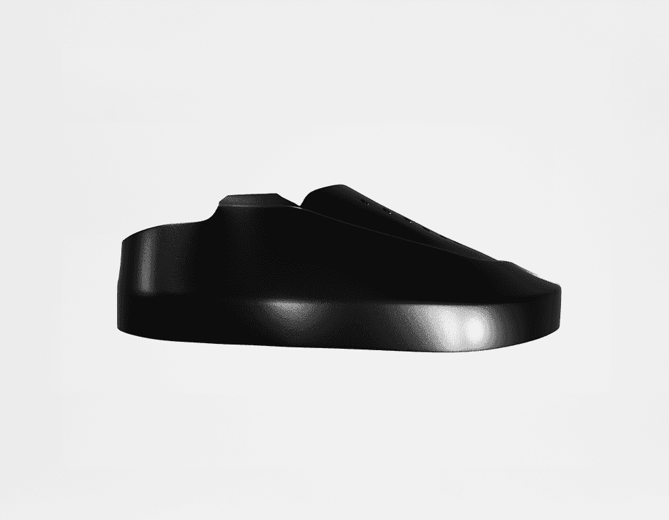 Right Side, skate shoe protector modellato sulla scarpa, vista del salvascarpe skateboard — Design by Marco De Nicolò