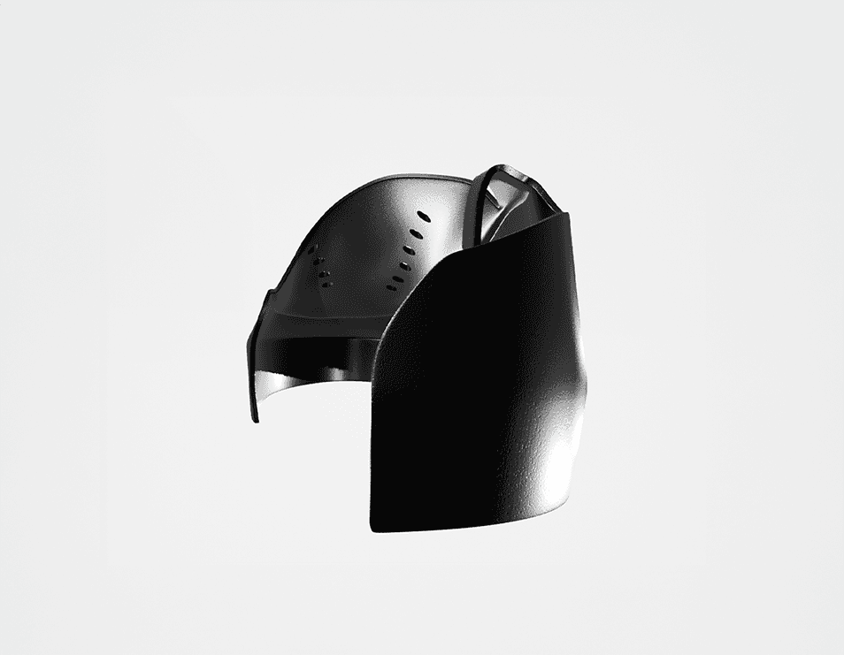 Render del skate shoe protector Right Side, geometria ergonomica in TPU flessibile — Design by Marco De Nicolò