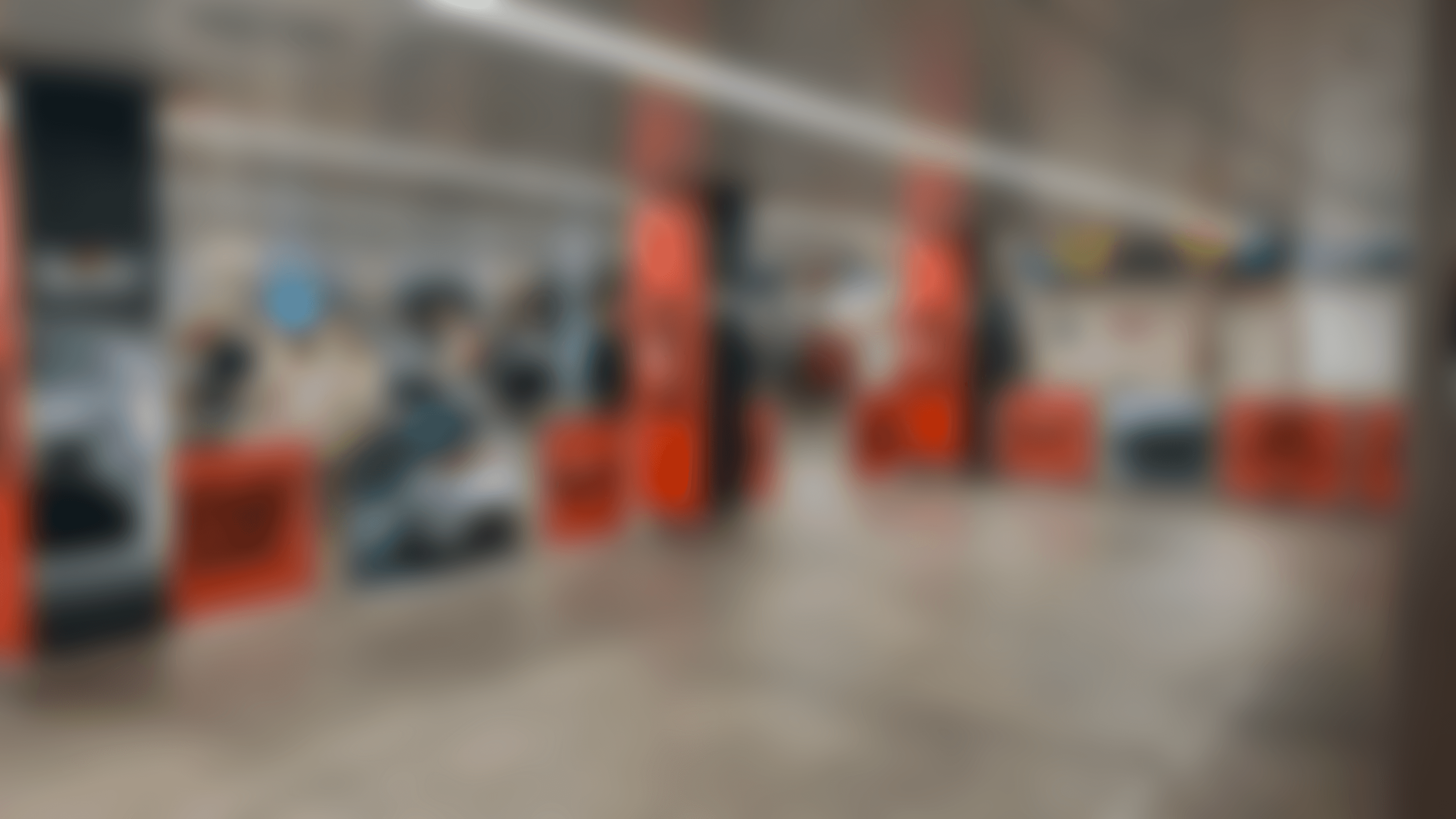Work in progress — mockup interni retail